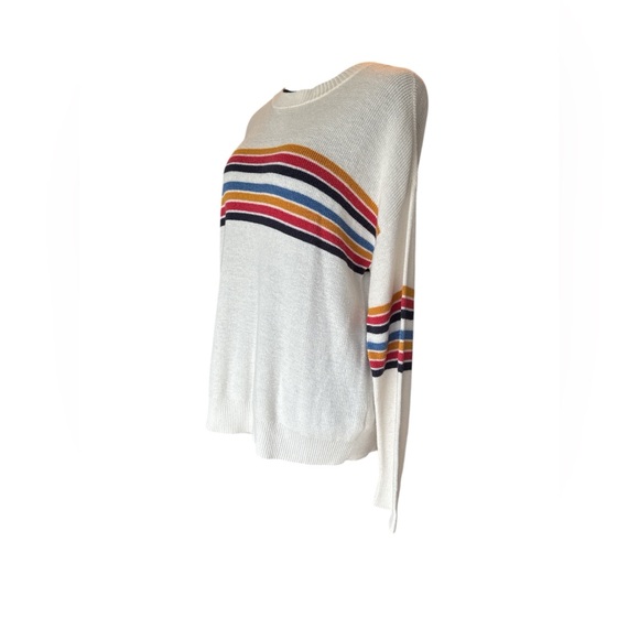 American Eagle Retro Stripe Crew Neck Sweater - Cozy Cotton Blend - Size S - Picture 2 of 9